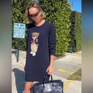 Polo Bear Crewneck Sweater Dress